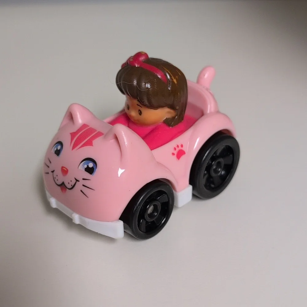 *RARE* Little People Wheelies Mia, Pink Kitty Cat Car, Rare, HTF, 2015 - Picture 2 of 5